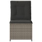 vidaXL Gartensessel mit Liegefunktion und Kissen Grau Poly Rattan vidaXL Gartensessel mit Liegefunktion und Kissen Grau Poly Rattan