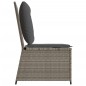 vidaXL Gartensessel mit Liegefunktion und Kissen Grau Poly Rattan vidaXL Gartensessel mit Liegefunktion und Kissen Grau Poly Rattan