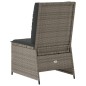 vidaXL Gartensessel mit Liegefunktion und Kissen Grau Poly Rattan vidaXL Gartensessel mit Liegefunktion und Kissen Grau Poly Rattan
