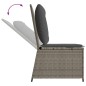 vidaXL Gartensessel mit Liegefunktion und Kissen Grau Poly Rattan vidaXL Gartensessel mit Liegefunktion und Kissen Grau Poly Rattan