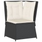 vidaXL Garten-Ecksofa mit Kissen Schwarz Poly Rattan vidaXL Garten-Ecksofa mit Kissen Schwarz Poly Rattan
