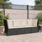 vidaXL Garten-Ecksofa mit Kissen Schwarz Poly Rattan vidaXL Garten-Ecksofa mit Kissen Schwarz Poly Rattan