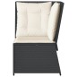 vidaXL Garten-Ecksofa mit Kissen Schwarz Poly Rattan vidaXL Garten-Ecksofa mit Kissen Schwarz Poly Rattan