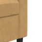 vidaXL 3-tlg. Sofagarnitur mit Kissen und Nackenrollen Braun Samt vidaXL 3-tlg. Sofagarnitur mit Kissen und Nackenrollen Braun Samt