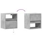 vidaXL Wand-Nachttische mit LED-Leuchten 2 Stk. Betongrau vidaXL Wand-Nachttische mit LED-Leuchten 2 Stk. Betongrau
