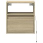vidaXL Wand-Nachttische mit LED-Leuchten 2 Stk. Sonoma-Eiche vidaXL Wand-Nachttische mit LED-Leuchten 2 Stk. Sonoma-Eiche