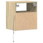 vidaXL Wand-Nachttische mit LED-Leuchten 2 Stk. Sonoma-Eiche vidaXL Wand-Nachttische mit LED-Leuchten 2 Stk. Sonoma-Eiche