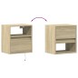 vidaXL Wand-Nachttische mit LED-Leuchten 2 Stk. Sonoma-Eiche vidaXL Wand-Nachttische mit LED-Leuchten 2 Stk. Sonoma-Eiche