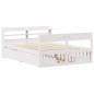 vidaXL Massivholzbett ohne Matratze Weiß 140x200 cm Kiefernholz vidaXL Massivholzbett ohne Matratze Weiß 140x200 cm Kiefernholz