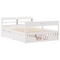 vidaXL Massivholzbett ohne Matratze Weiß 140x190 cm Kiefernholz vidaXL Massivholzbett ohne Matratze Weiß 140x190 cm Kiefernholz
