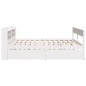 vidaXL Massivholzbett ohne Matratze Weiß 140x190 cm Kiefernholz vidaXL Massivholzbett ohne Matratze Weiß 140x190 cm Kiefernholz