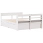 vidaXL Massivholzbett ohne Matratze Weiß 140x190 cm Kiefernholz vidaXL Massivholzbett ohne Matratze Weiß 140x190 cm Kiefernholz