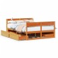 vidaXL Massivholzbett ohne Matratze Wachsbraun 120x190 cm Kiefernholz vidaXL Massivholzbett ohne Matratze Wachsbraun 120x190 cm Kiefernholz
