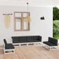 8-tlg. Garten-Lounge-Set mit Kissen Kiefer Massivholz 8-tlg. Garten-Lounge-Set mit Kissen Kiefer Massivholz