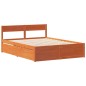 vidaXL Massivholzbett ohne Matratze Wachsbraun 120x190 cm Kiefernholz vidaXL Massivholzbett ohne Matratze Wachsbraun 120x190 cm Kiefernholz