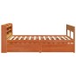 vidaXL Massivholzbett ohne Matratze Wachsbraun 120x190 cm Kiefernholz vidaXL Massivholzbett ohne Matratze Wachsbraun 120x190 cm Kiefernholz