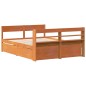 vidaXL Massivholzbett ohne Matratze Wachsbraun 120x190 cm Kiefernholz vidaXL Massivholzbett ohne Matratze Wachsbraun 120x190 cm Kiefernholz