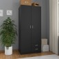 vidaXL Kleiderschrank Schwarz 80x52x180 cm Holzwerkstoff vidaXL Kleiderschrank Schwarz 80x52x180 cm Holzwerkstoff