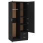 vidaXL Kleiderschrank Schwarz 80x52x180 cm Holzwerkstoff vidaXL Kleiderschrank Schwarz 80x52x180 cm Holzwerkstoff