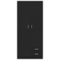 vidaXL Kleiderschrank Schwarz 80x52x180 cm Holzwerkstoff vidaXL Kleiderschrank Schwarz 80x52x180 cm Holzwerkstoff