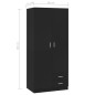 vidaXL Kleiderschrank Schwarz 80x52x180 cm Holzwerkstoff vidaXL Kleiderschrank Schwarz 80x52x180 cm Holzwerkstoff