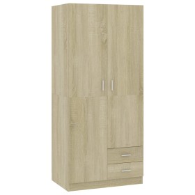 vidaXL Kleiderschrank Sonoma-Eiche 80x52x180 cm Holzwerkstoff