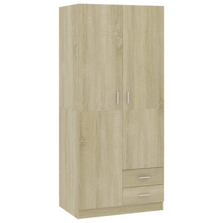 vidaXL Kleiderschrank Sonoma-Eiche 80x52x180 cm Holzwerkstoff