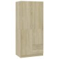 vidaXL Kleiderschrank Sonoma-Eiche 80x52x180 cm Holzwerkstoff vidaXL Kleiderschrank Sonoma-Eiche 80x52x180 cm Holzwerkstoff