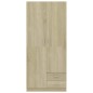 vidaXL Kleiderschrank Sonoma-Eiche 80x52x180 cm Holzwerkstoff vidaXL Kleiderschrank Sonoma-Eiche 80x52x180 cm Holzwerkstoff