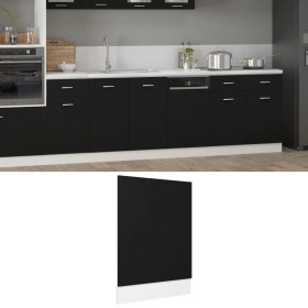 vidaXL Geschirrspülerblende Schwarz 45x3x67 cm Holzwerkstoff