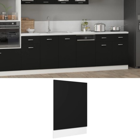 vidaXL Geschirrspülerblende Schwarz 45x3x67 cm Holzwerkstoff