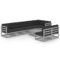 9-tlg. Garten-Lounge-Set mit Kissen Kiefer Massivholz 9-tlg. Garten-Lounge-Set mit Kissen Kiefer Massivholz