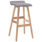 vidaXL Barhocker 2 Stk. Hellgrau Stoff vidaXL Barhocker 2 Stk. Hellgrau Stoff