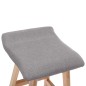 vidaXL Barhocker 2 Stk. Hellgrau Stoff vidaXL Barhocker 2 Stk. Hellgrau Stoff