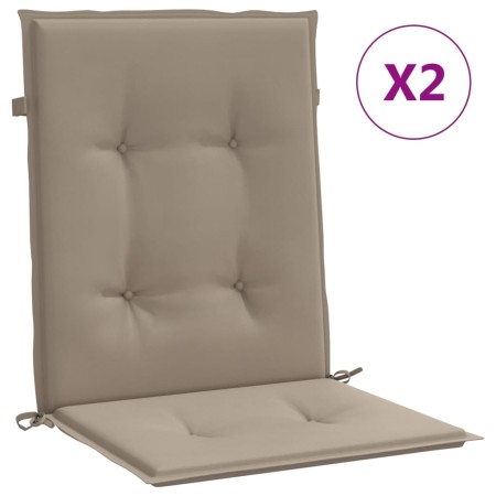 vidaXL Gartenstuhlauflagen für Niedriglehner 2 Stk. Taupe 100x50x3 cm