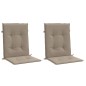 vidaXL Gartenstuhlauflagen für Niedriglehner 2 Stk. Taupe 100x50x3 cm vidaXL Gartenstuhlauflagen für Niedriglehner 2 Stk. Taupe 100x50x3 cm