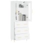 Highboard Weiß 69,5x34x180 cm Holzwerkstoff Highboard Weiß 69,5x34x180 cm Holzwerkstoff