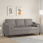 vidaXL 3-Sitzer-Sofa mit Zierkissen Taupe 180 cm Stoff vidaXL 3-Sitzer-Sofa mit Zierkissen Taupe 180 cm Stoff