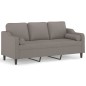 vidaXL 3-Sitzer-Sofa mit Zierkissen Taupe 180 cm Stoff vidaXL 3-Sitzer-Sofa mit Zierkissen Taupe 180 cm Stoff