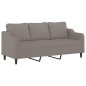 vidaXL 3-Sitzer-Sofa mit Zierkissen Taupe 180 cm Stoff vidaXL 3-Sitzer-Sofa mit Zierkissen Taupe 180 cm Stoff