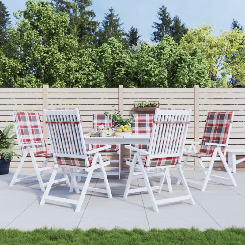 vidaXL Gartenstuhlauflagen für Hochlehner 6 Stk. 120x50x3 cm Stoff vidaXL Gartenstuhlauflagen für Hochlehner 6 Stk. 120x50x3 cm Stoff