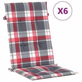 vidaXL Gartenstuhlauflagen für Hochlehner 6 Stk. 120x50x3 cm Stoff