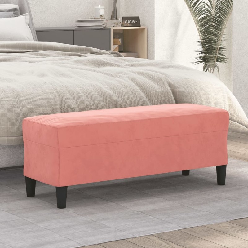 vidaXL Sitzbank Rosa 100x35x41 cm Samt vidaXL Sitzbank Rosa 100x35x41 cm Samt