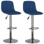 vidaXL Barhocker 2 Stk. Blau Stoff vidaXL Barhocker 2 Stk. Blau Stoff