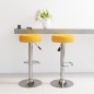 vidaXL Barhocker 2 Stk. Senfgelb Stoff vidaXL Barhocker 2 Stk. Senfgelb Stoff