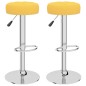 vidaXL Barhocker 2 Stk. Senfgelb Stoff vidaXL Barhocker 2 Stk. Senfgelb Stoff