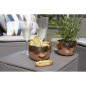 Keter Garten-Beistelltisch Luzon Rattan-Optik Rund Cappuccino-Braun Keter Garten-Beistelltisch Luzon Rattan-Optik Rund Cappuccino-Braun