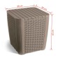 Keter Garten-Beistelltisch Luzon Rattan-Optik Rund Cappuccino-Braun Keter Garten-Beistelltisch Luzon Rattan-Optik Rund Cappuccino-Braun