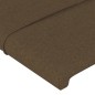 vidaXL Bettgestell mit Kopfteil Dunkelbraun 100x200 cm Stoff vidaXL Bettgestell mit Kopfteil Dunkelbraun 100x200 cm Stoff
