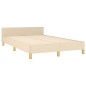 vidaXL Bettgestell mit Kopfteil Creme 120x200 cm Stoff vidaXL Bettgestell mit Kopfteil Creme 120x200 cm Stoff